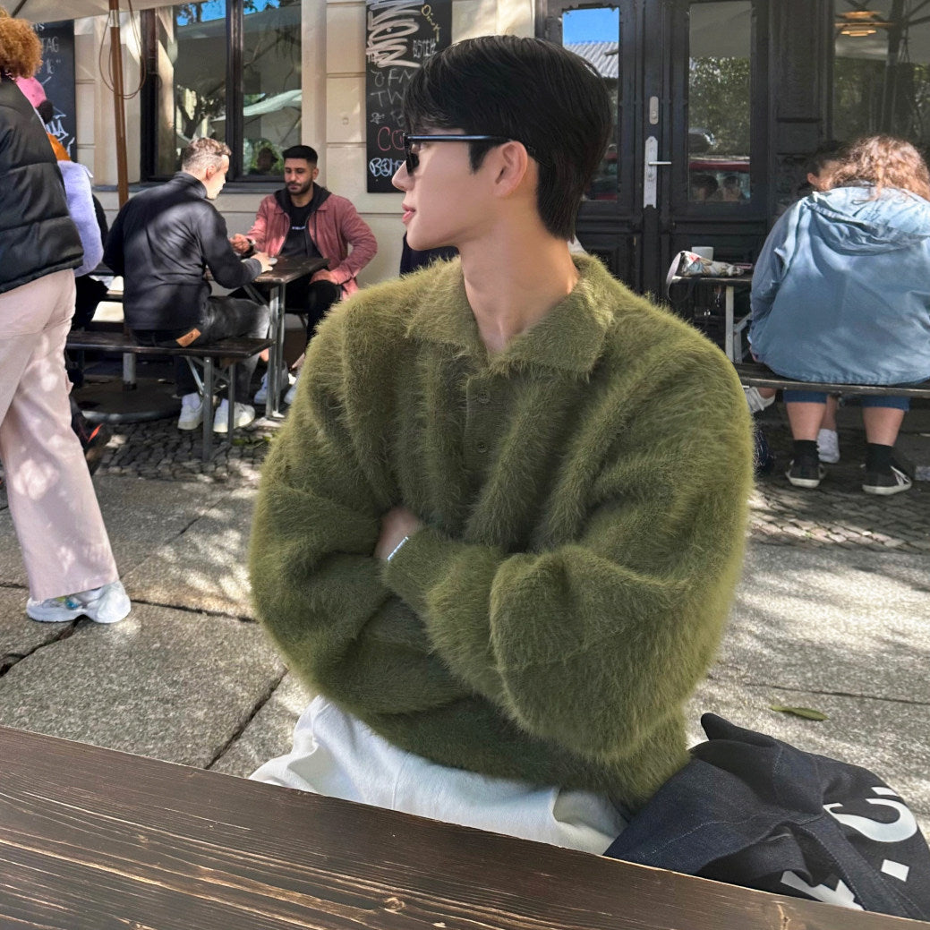 【MRCYC】Soft Mohair Collared Knit