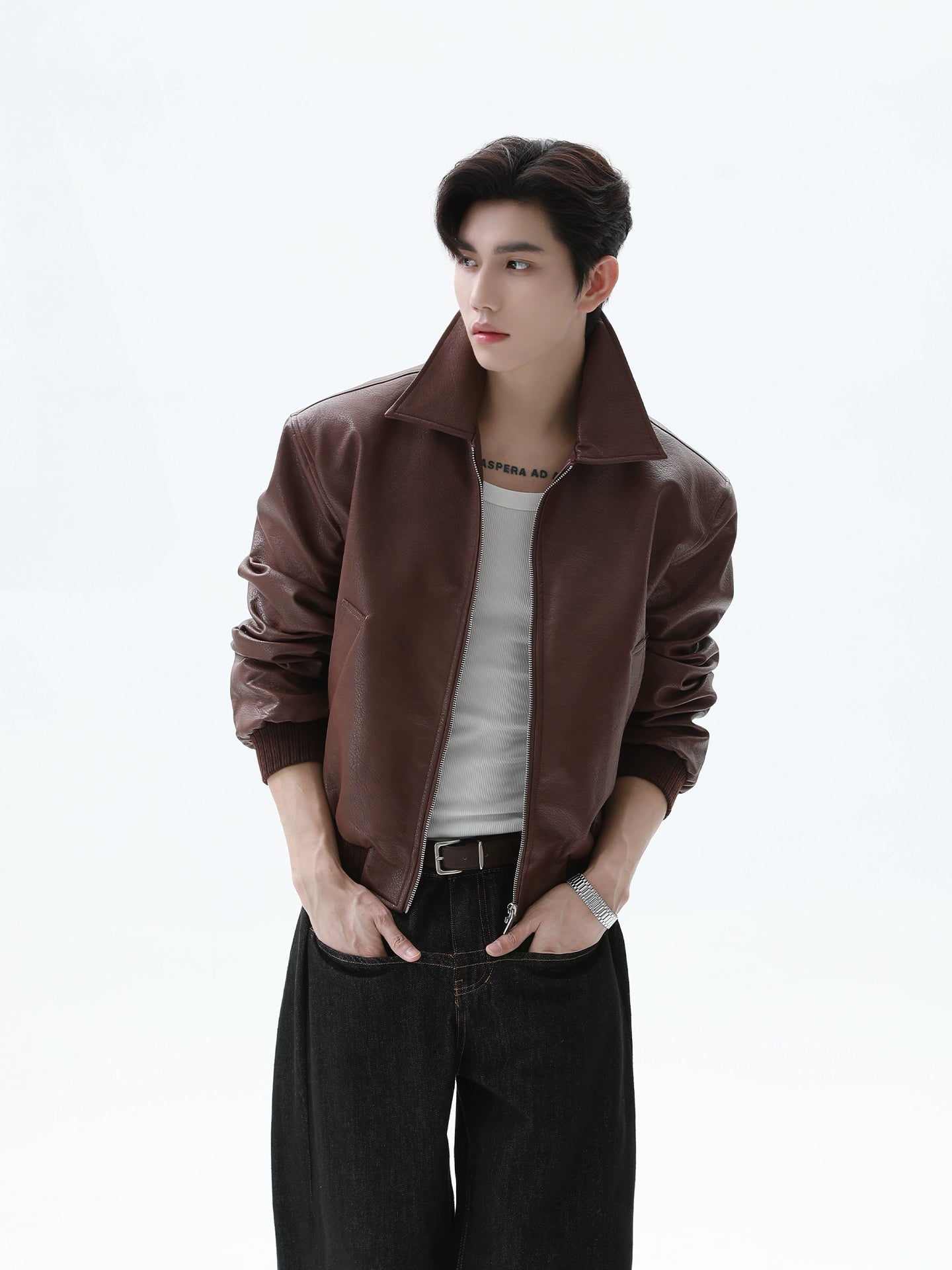 【TURNTIDE】American Street PU Moto Jacket