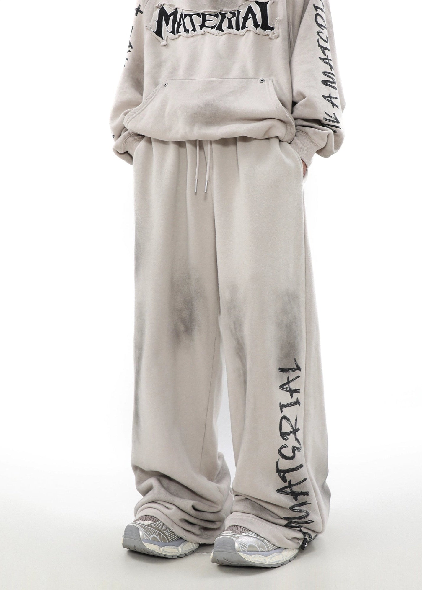 【MRNEARY】Dirty Wasteland Graffiti Sweatpants