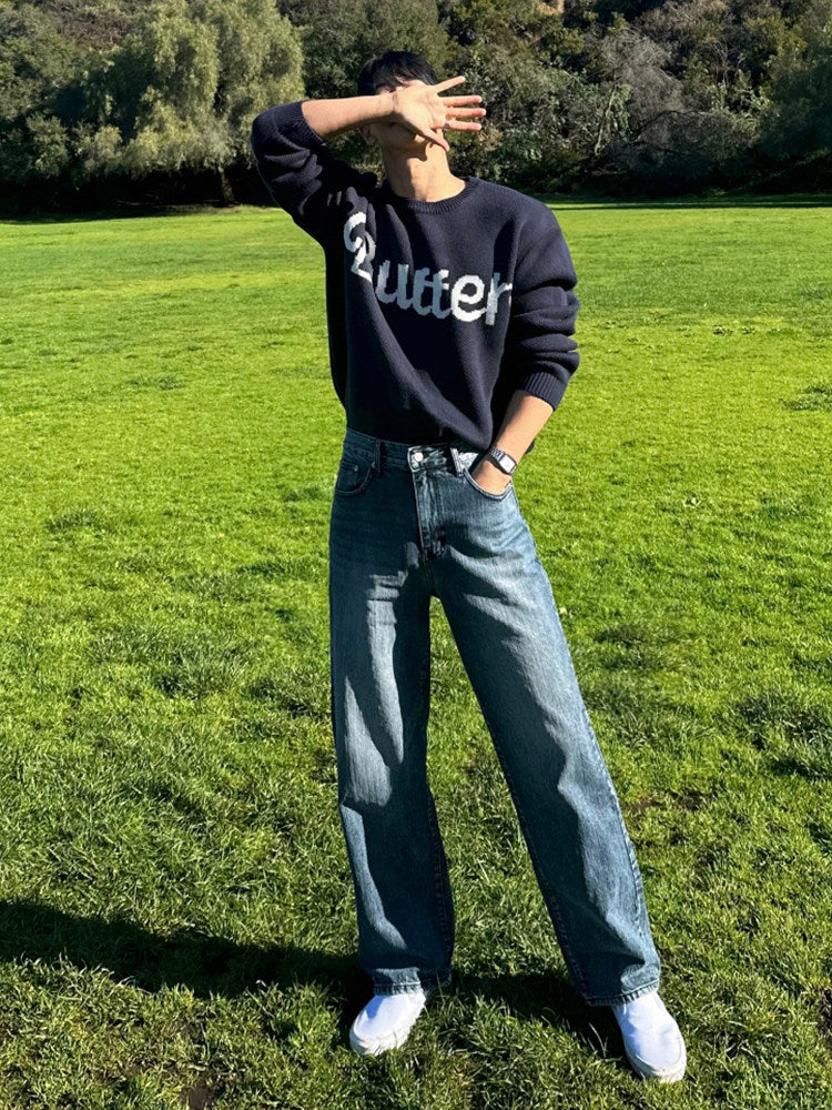 【MRCYC】Retro Letter Knit Sweater