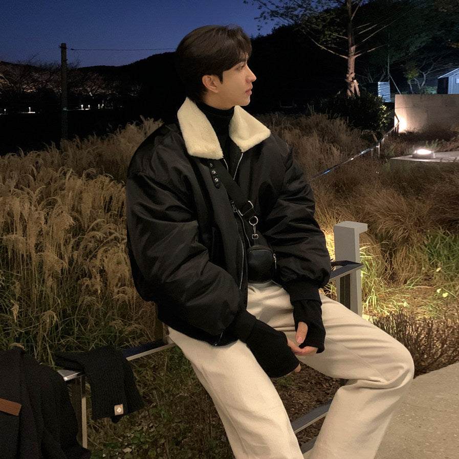 【MRCYC】Collared Shearling Padded Jacket