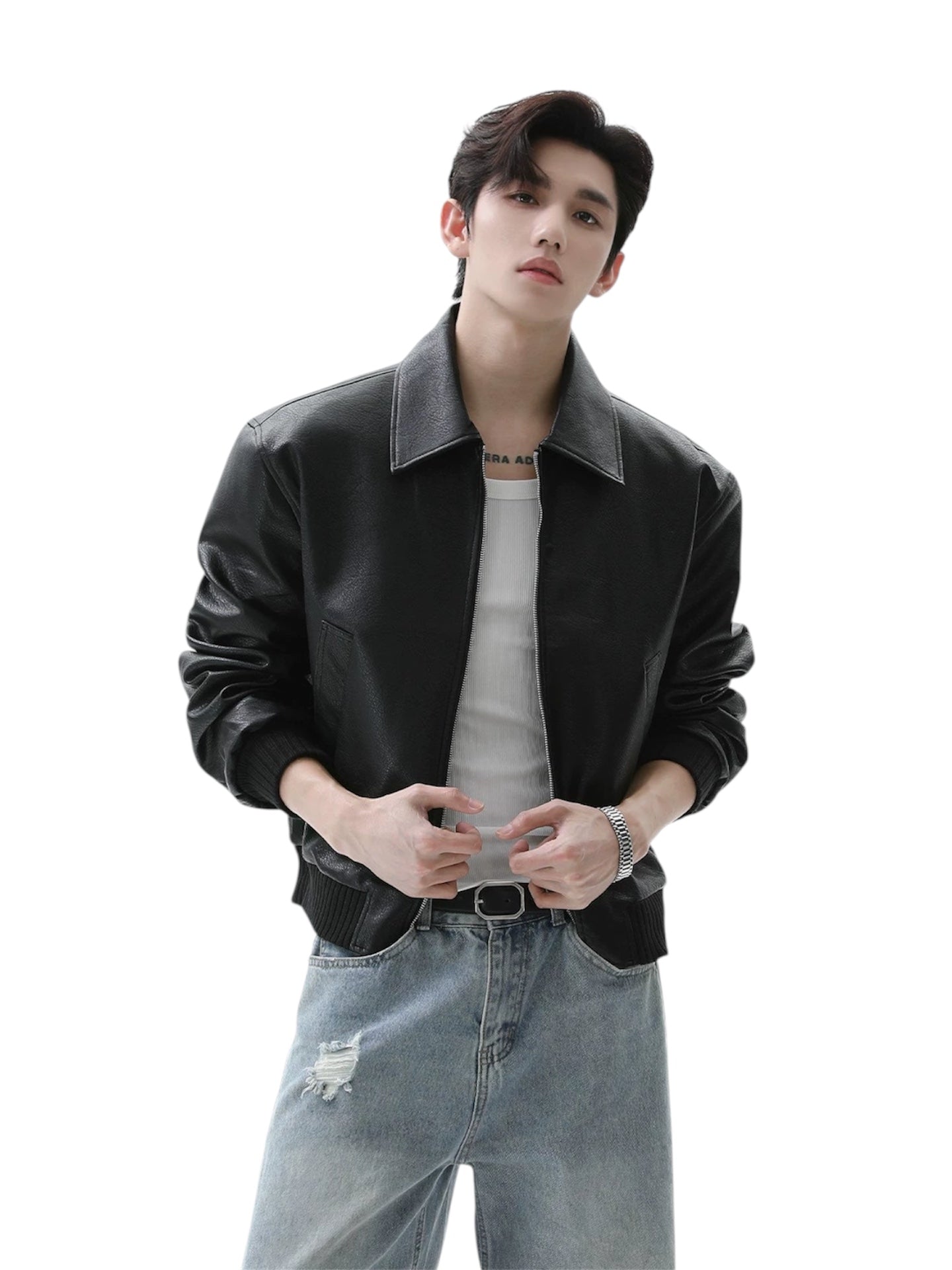 【TURNTIDE】American Street PU Moto Jacket